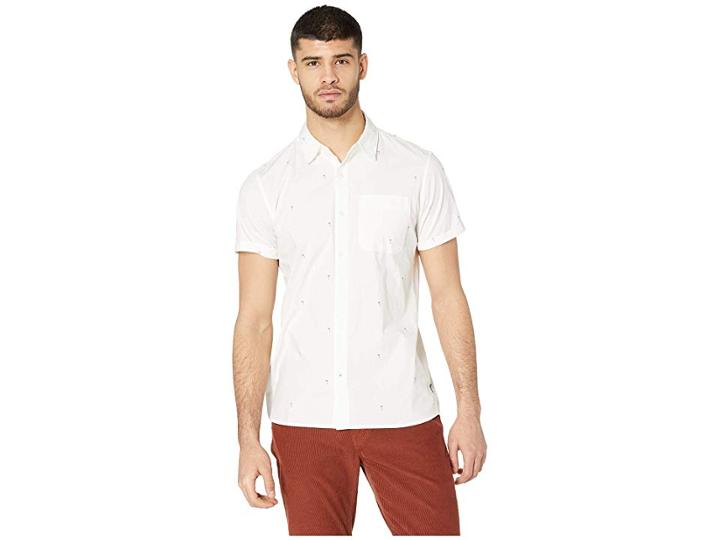 Hurley Palms Short Sleeve Woven (summit White) Men's Clothing