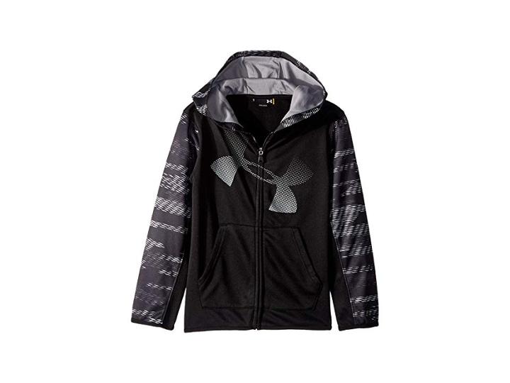 Under Armour Kids Trave Ua Full Zip Hoodie (little Kids/big Kids) (black) Boy's Sweatshirt