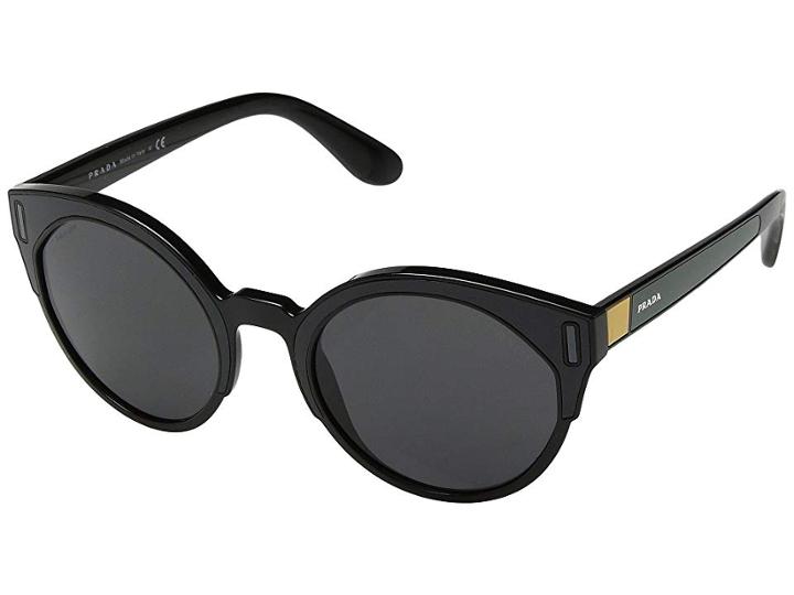 Prada 0pr 03us (black/grey/grey) Fashion Sunglasses