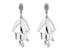 Oscar De La Renta Large Impatiens C Earrings (silver) Earring