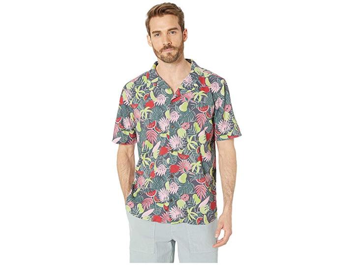 U.s. Surf Club Fruit Salad Print Shirt (dune's Green) Men's Clothing
