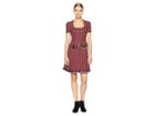 Boutique Moschino Checkered Dress (fantasy Print Red) Women's Dress