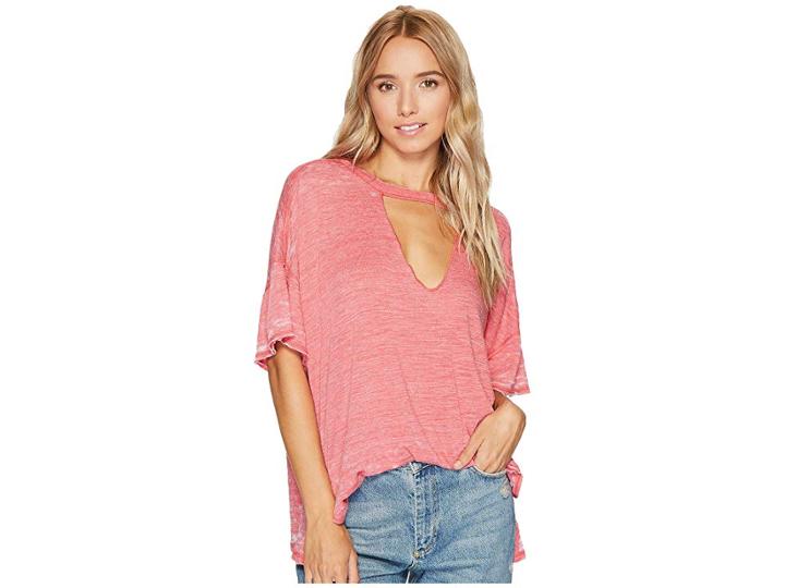 Free People Jordan Tee (red) Women's T Shirt