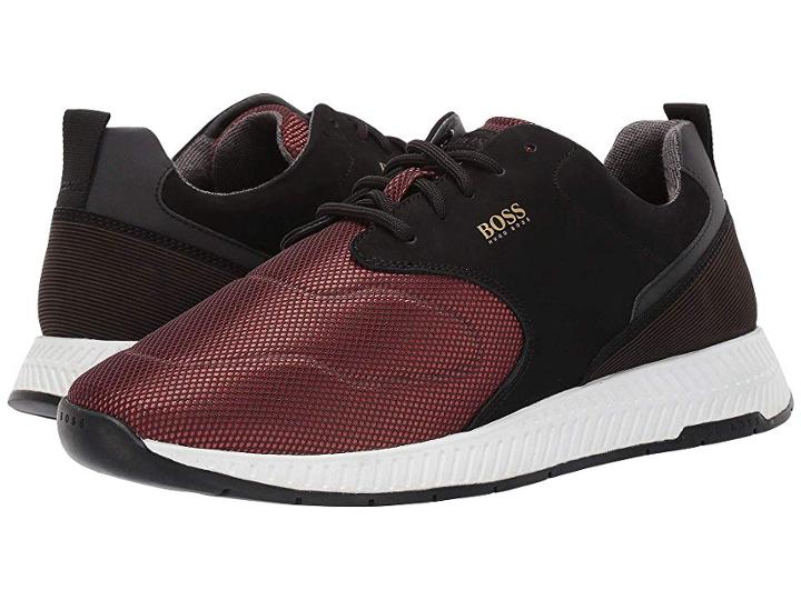 Boss Hugo Boss Titanium Run Sneaker By Boss (dark Red) Men's Shoes