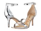 Sam Edelman Patti Strappy Sandal Heel (silver Liquid Metallic) High Heels