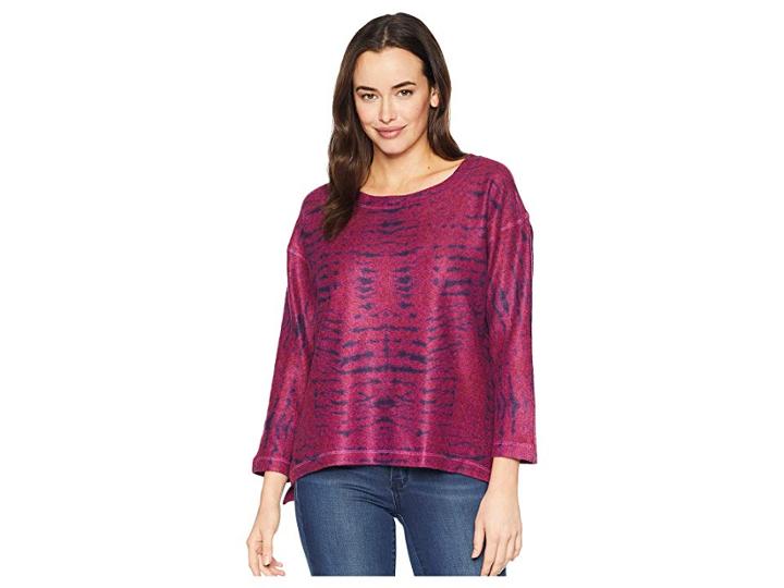 Nally & Millie Tie-dye Printed Boxy Top (multi) Women's Clothing