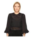 Mcq Volume Sleeve Top (black) Women's Clothing