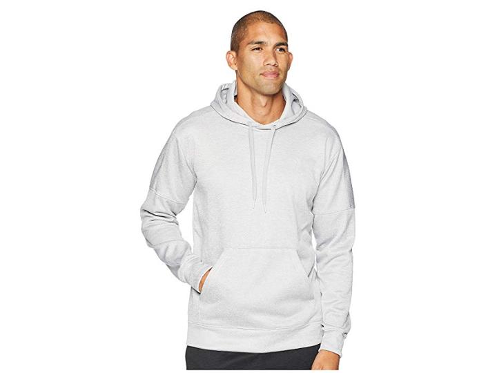 Adidas Team Issue Fleece Pullover Hoodie (grey Two Metallic) Men's Sweatshirt