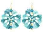 Kenneth Jay Lane Two-tone Turquoise/light Turquoise Multi Tassel Fishhook Earrings (turquoise/light Turquoise) Earring