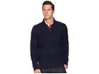 Nautica 9 Gauge Link Texture 1/4 Zip (navy) Men's Sweater