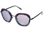 Diane Von Furstenberg Adeline (purple Palm) Fashion Sunglasses