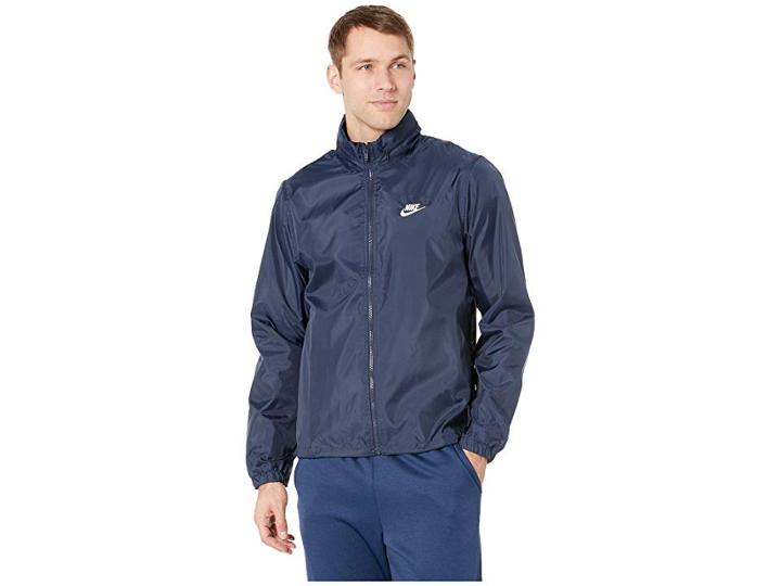 Nike Nsw Hooded Woven Windbreaker Jacket (obsidian/white) Men's Coat