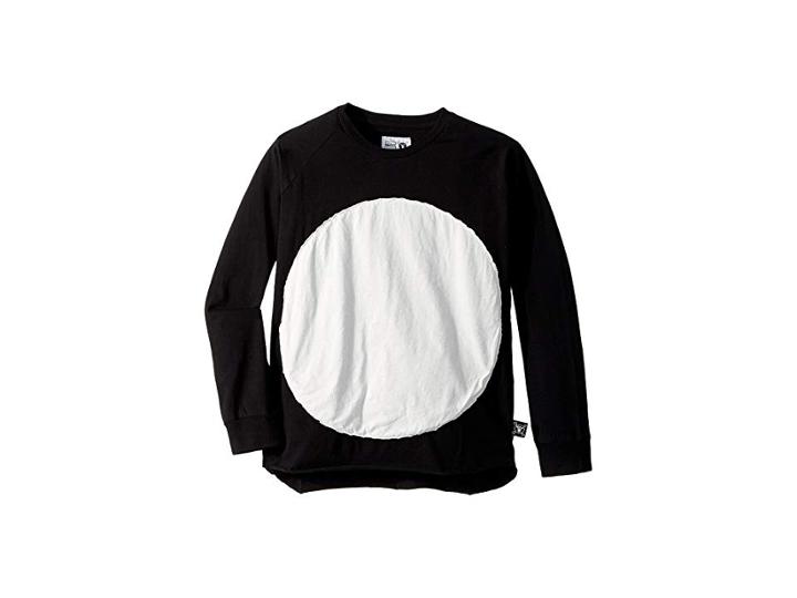 Nununu Circle Patch T-shirt (little Kids/big Kids) (black) Boy's T Shirt