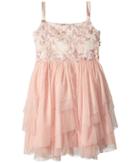 Us Angels 3d Flower Bodice Tutu Dress (big Kids) (blush) Girl's Dress