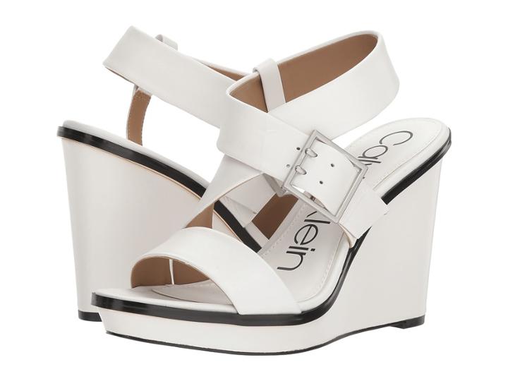 Calvin Klein Palma (platinum White) Women's Wedge Shoes
