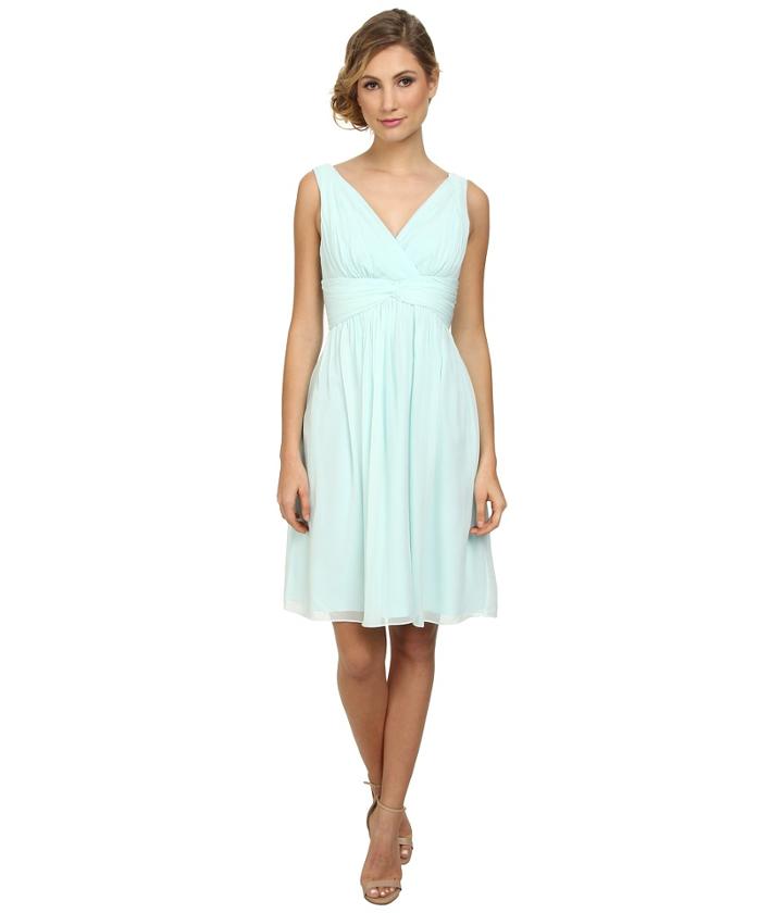 Donna Morgan Jessie Silk Chiffon Dress (beachglass) Women's Dress