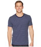 Polo Ralph Lauren 2/20 Mini Terry Short Sleeve Crew (deep Atlantic Nevis Stripe/nevis Pp) Men's Underwear