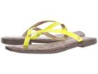 Sam Edelman Gracie (neon Yellow Neon Patent) Women's Sandals