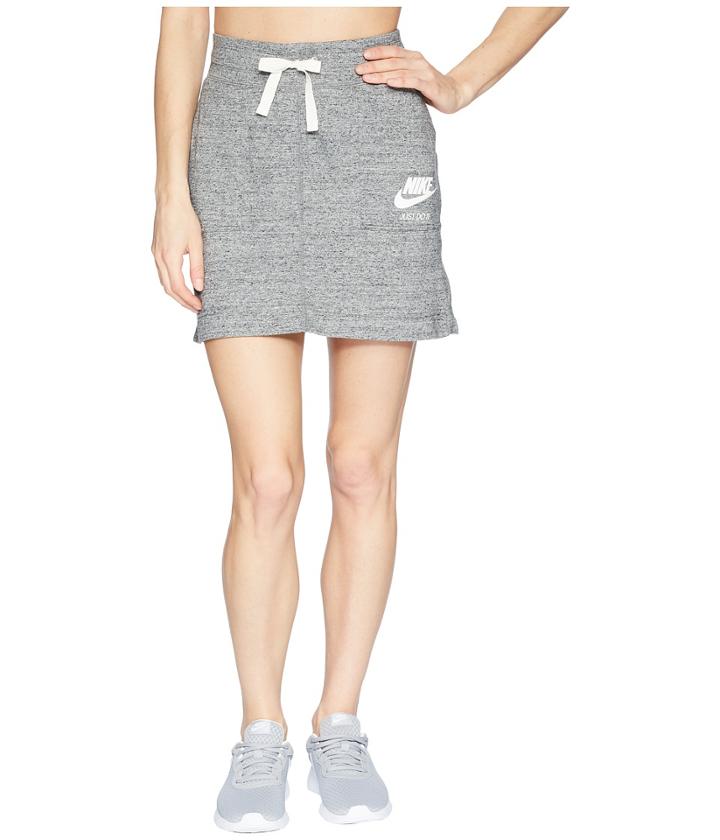 Nike Sportswear Gym Vintage Skirt (carbon Heather/sail) Women's Skirt