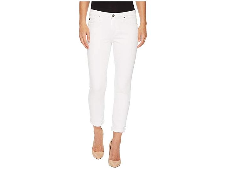 Ag Adriano Goldschmied Prima Roll Up In White (white) Women's Jeans