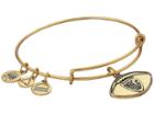 Alex And Ani Nfl Baltimore Ravens Football Bangle (rafaelian Gold) Charms Bracelet