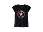 Converse Kids Chuck Patch Tee (big Kids) (black) Girl's T Shirt