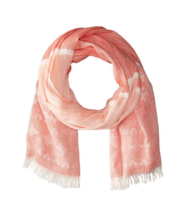 Vera Bradley Lightweight Scarf (coral Serape) Scarves