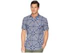 Bugatchi Shaped Fit Indigo Paisley Woven Shirt (navy) Men's Clothing