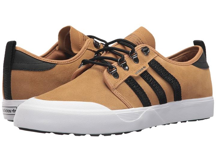 Adidas Skateboarding Seeley Outdoor (mesa/core Black/footwear White Coated Suede) Men's Skate Shoes