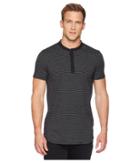 Calvin Klein Jeans Arid Warms Stripe Henley (lunar Eclipse) Men's Clothing