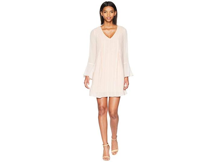 Bcbgeneration Bow Back Flare Sleeve Dress (rose Smoke) Women's Dress