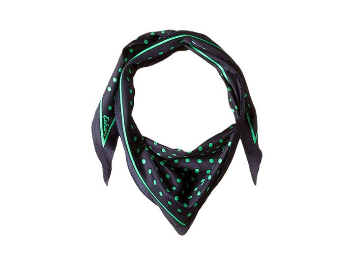Echo Design Dotty Silk Diamond Shaped Scarf (navy) Scarves