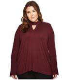 Lysse Plus Size Ainsley Top (currant) Women's Clothing