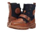 Polo Ralph Lauren Kids Ranger Hi Ii (toddler) (tan Leather/navy Nylon) Boys Shoes