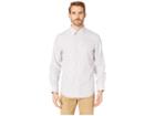 Calvin Klein Long Sleeve French Placket Dobby Stripe Shirt (pure Gray) Men's Clothing