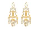 Tory Burch Fish Statement Earrings (mother-of-pearl/vintage Gold) Earring