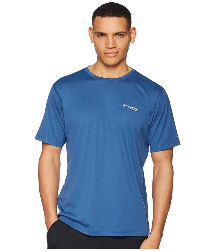Columbia Pfg Zero Rulestm S/s Shirt (night Tide) Men's Short Sleeve Pullover