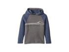 Columbia Kids Trulli Trailstm Waffle Hoodie (little Kids/big Kids) (grill Heather/collegiate Navy Heather) Boy's Sweatshirt