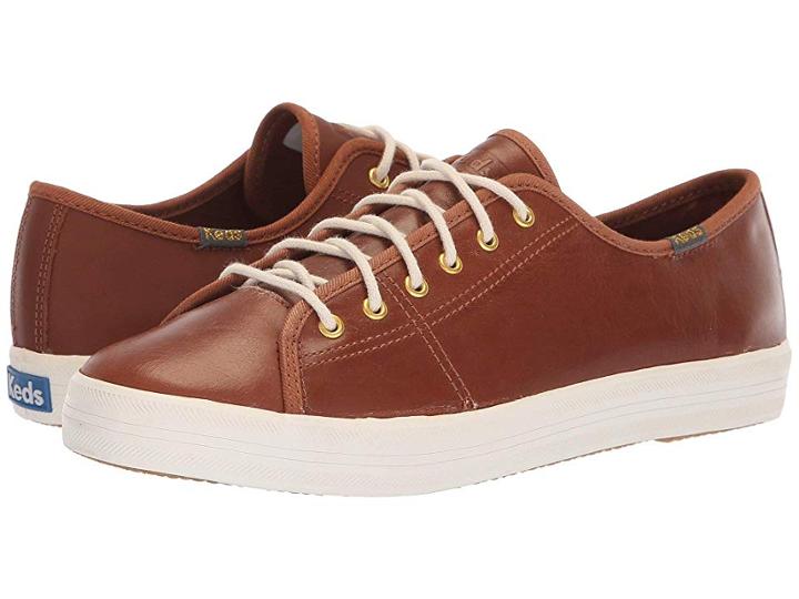 Keds Kickstart Leather (cognac) Women's Lace Up Casual Shoes