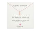 Dogeared Love And Protection, Heart Hamsa Necklace (rose Gold) Necklace
