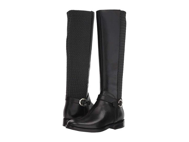 Cole Haan Leela Grand Riding Boot (black Leather) Women's Boots