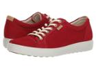 Ecco Soft 7 Sneaker (chili Red Cow Nubuck) Women's Lace Up Casual Shoes