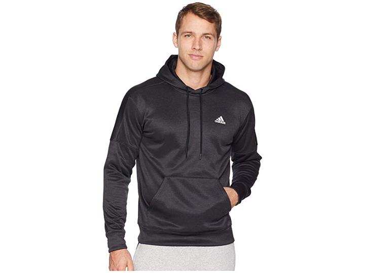 Adidas Team Issue Fleece Pullover Hoodie (black Metallic) Men's Sweatshirt