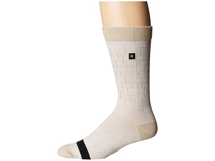 Richer Poorer Scanner Reflective Athletic (cream) Men's Crew Cut Socks Shoes