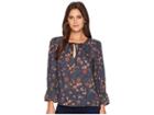Lucky Brand Printed Bell Sleeve Top (multi) Women's Clothing