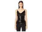 Nicole Miller Sequin Carly Cowl Neck Top (black) Women's Sleeveless