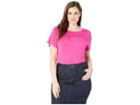 Bebe Plus Size Dallas W/ Vertical Ombre Logo (very Berry) Women's Clothing