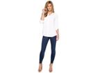 Tribal Long Sleeve Shirt W/ Button Side (white) Women's Long Sleeve Button Up