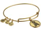 Alex And Ani Mlb(r) Los Angeles Angelstm Charm Bangle (rafaelian Gold Finish) Bracelet