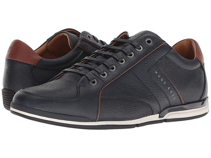 Boss Hugo Boss Saturn Low Profile Sneaker By Boss Green (dark Blue) Men's Shoes